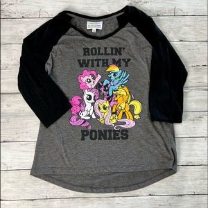 My Little Ponies Shirt Rolling With My Ponies Sz Large Juniors